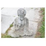 Weathered Concrete Garden Medicine Buddha Stature