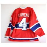Signed Jean Bï¿½liveau Montreal Canadiens Jersey