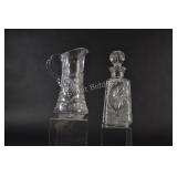 Crystal Pinwheel Fan Hobstar Water Jug & Decanter