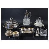 Sterling & Silver Plate Water Jug, Casserole Dish