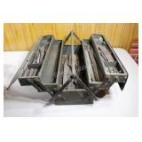 Metal Cascading Long Tool Box with Contents