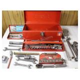 Metal Red Mastercraft Tool Box with Contents