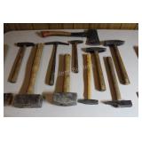 Assortment of Hatches, Picks & Dead Blow Hammers