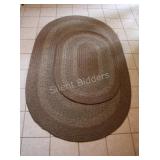 Braided Area & Two Small Door Mat Rugs