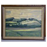 Framed Scenery Artwork, Stamped 373