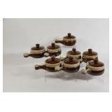 Lidded Onion Soup Bowls, Set of Eight