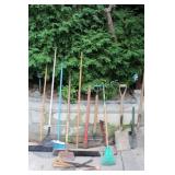 Garden Picks, Brooms, Shovels, Spade, Axe