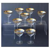 Gold Encrusted Stemware Champagne Glasses