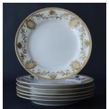 Noritake Raised Gold Relief Dessert Plates