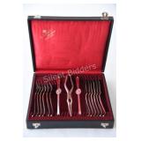 Monogrammed Sterling Seafood Fork & Knife Set