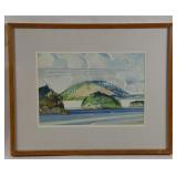 Huntley Brown Watercolor, Lake Superior Whales