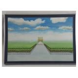 Castle Watercolor Framed Artwork