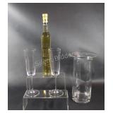 Sealed Collector Ice Wine Bottle, Bucket & Glasses