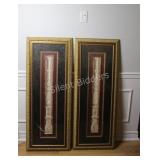 Set of Two Roman Tower Pillar Framed Prints