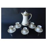 Hand Painted Nippon Coffee Pot & Demitasse Set
