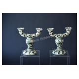 Hand Painted & Crafted Pair of Candle Holders