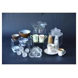 Demitasse Cups, Crystal & Asian Bowls