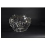 Crystal Pinwheel Fan Hobstar Footed Large Bowl