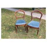 Mahogany Round Balloon Back Parlor Side Chairs