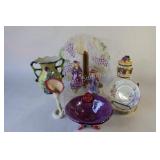 Lustre Ware Figurines, Bowl & Vases