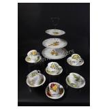 Bone China Tea Cups & Three Tier Sandwich Tray