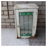 Stain Glass Painted Wood Cabinet