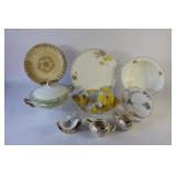 Bone China Platter, Covered Dish and Bowls