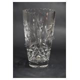 Hand Cut Lead Crystal Pinwheel Fan Hobstar Vase
