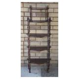 Five Tier Corner Mahogany Finish Display Shelf
