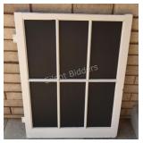Six Window Pane Wood Chalk Board