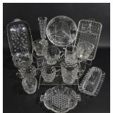 Pressed Glass Condiment Sets & Trays