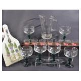 Margarita Cactus Glasses, Pitcher & Cutting Board