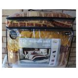 Gold Tone Comforter, Shams, Pillows and Skirt