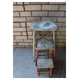 Flip Down Sold Wood Step Stool