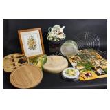 Herb & Cheese Cutting Boards, Rimmer Set, Clock