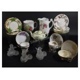 Tea Pot, Milk Pitcher, Cups & Saucers & Plates