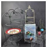 Limoges Plate, Metal Stands & Healing Stones