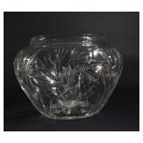 Crystal Pinwheel Fan Hobstar Footed Large Bowl