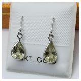 14K White Gold, Rare Color Changing Earrings