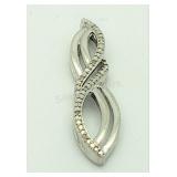 Sterling Silver, Diamond  Pendant