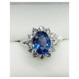 14K White Gold, Tanzanite Ring