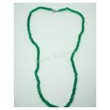 Green Agate Sterling Silver, Necklace