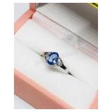 10KT Gold Tanzanite & Diamond Ring