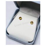 14KT Gold Citrine Earrings