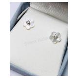 14KT Gold Diamond 2 in 1 Earrings w/ Screwbacks