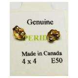 10KT Gold Peridot Earrings