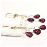 10K Yellow Gold, Natural Ammolite Stone Necklace