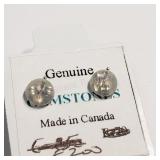 14K White Gold, Citrine Earrings