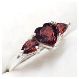 Sterling Silver, Garnet Ring