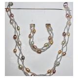 Freshwater Pearl Bracelet and Necklace Set